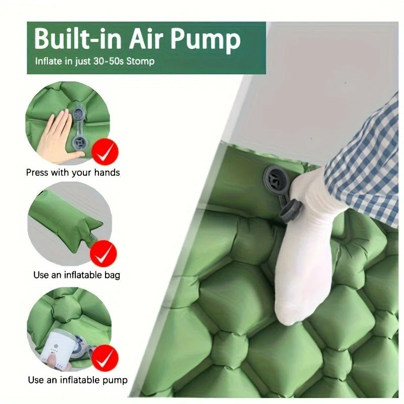 Inflatable Camping Mattress  Lightweight Built-In Foot Pump - Product example