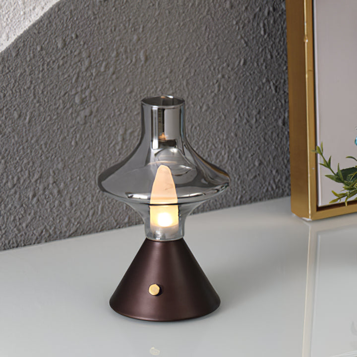 Vintage Table Lamp  Glass Hourglass Design - Product detail 10