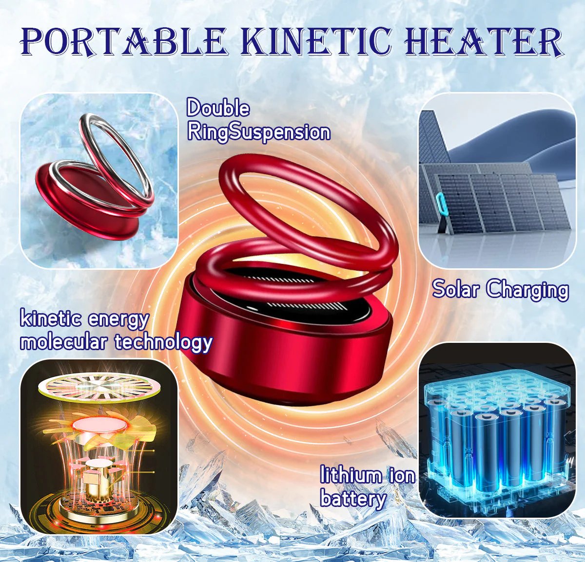 Portable Electric Heater  Compact Rechargeable Battery Design - Product detail 4