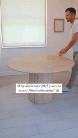 Round Table Cover  Waterproof Leather Finish - Detailed view