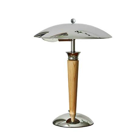 Modern Table Lamp  Chrome Shade Wood Stem Design - Product detail 49