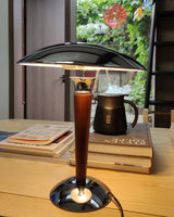 Modern Table Lamp  Chrome Shade Wood Stem Design - Product detail 17