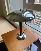 Modern Table Lamp  Chrome Shade Wood Stem Design - Product detail 19