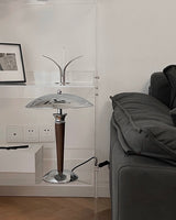 Modern Table Lamp  Chrome Shade Wood Stem Design - Product detail 21