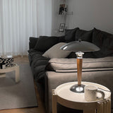 Modern Table Lamp  Chrome Shade Wood Stem Design - Product detail 28