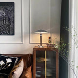 Modern Table Lamp  Chrome Shade Wood Stem Design - Product detail 34
