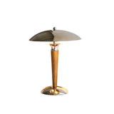 Modern Table Lamp  Chrome Shade Wood Stem Design - Product detail 47