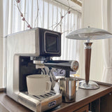 Modern Table Lamp  Chrome Shade Wood Stem Design - Product detail 5