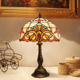 Floral Table Lamp  Stained Glass Sunflower Design - Detailed view