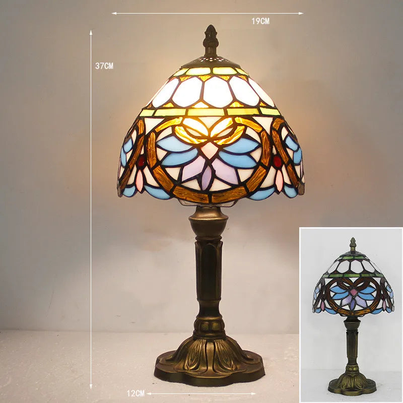 Floral Table Lamp  Stained Glass Sunflower Design - Product detail 12