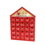 Wooden Advent Calendar  Red House Design with LED Lights - Product detail 6