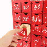 Wooden Advent Calendar  Red House Design with LED Lights - Product detail 7