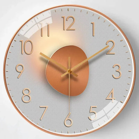 Silent Wall Clock  Gradient Gold Digital Design - Product detail 4