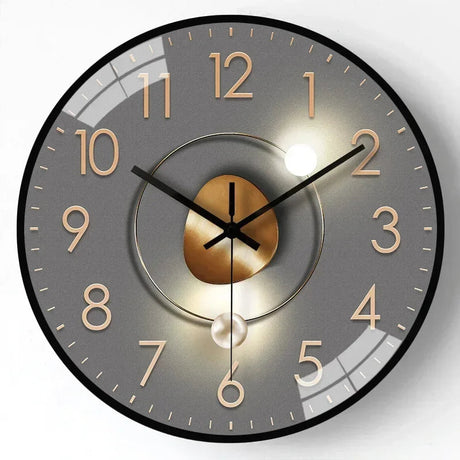 Silent Wall Clock  Gradient Gold Digital Design - Product detail 5