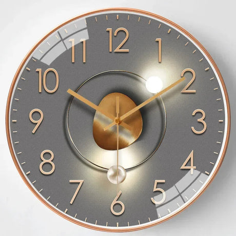 Silent Wall Clock  Gradient Gold Digital Design - Product detail 6