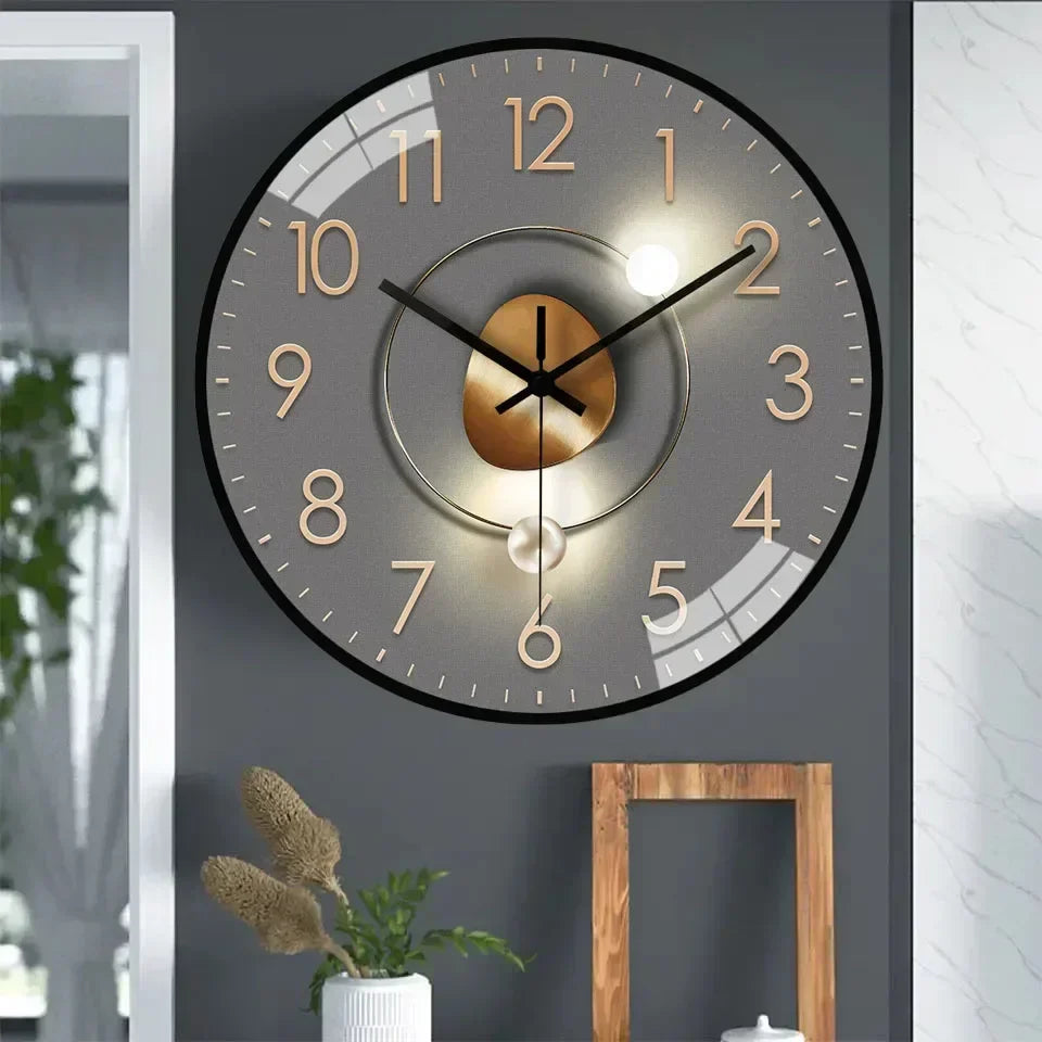 Silent Wall Clock  Gradient Gold Digital Design - Product detail 9