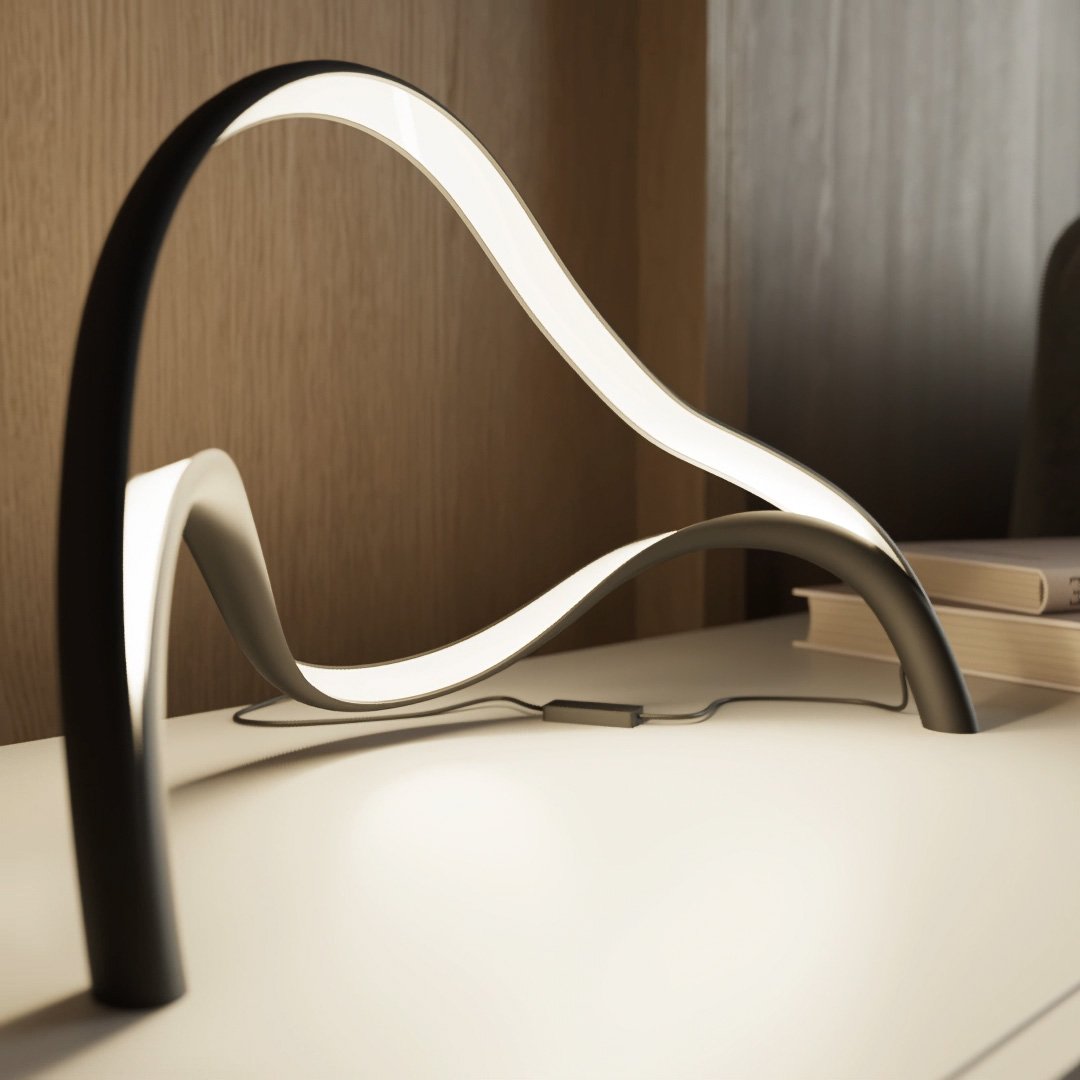 Modern LED Wall Lamp  Curved Minimalist Design - Product example