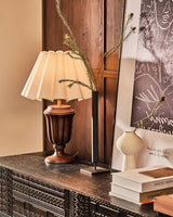 Classic Table Lamp  Pleated Wood Base With Fabric Shade - Product detail 5
