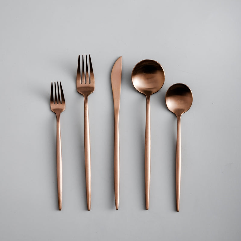 Gold Cutlery Set  Minimalist 20-Piece Stainless Steel Collection - Product detail 11
