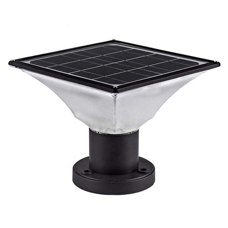 Solar Pillar Light  Modern Aluminum Post Light With 3-Color LED - Product showcase