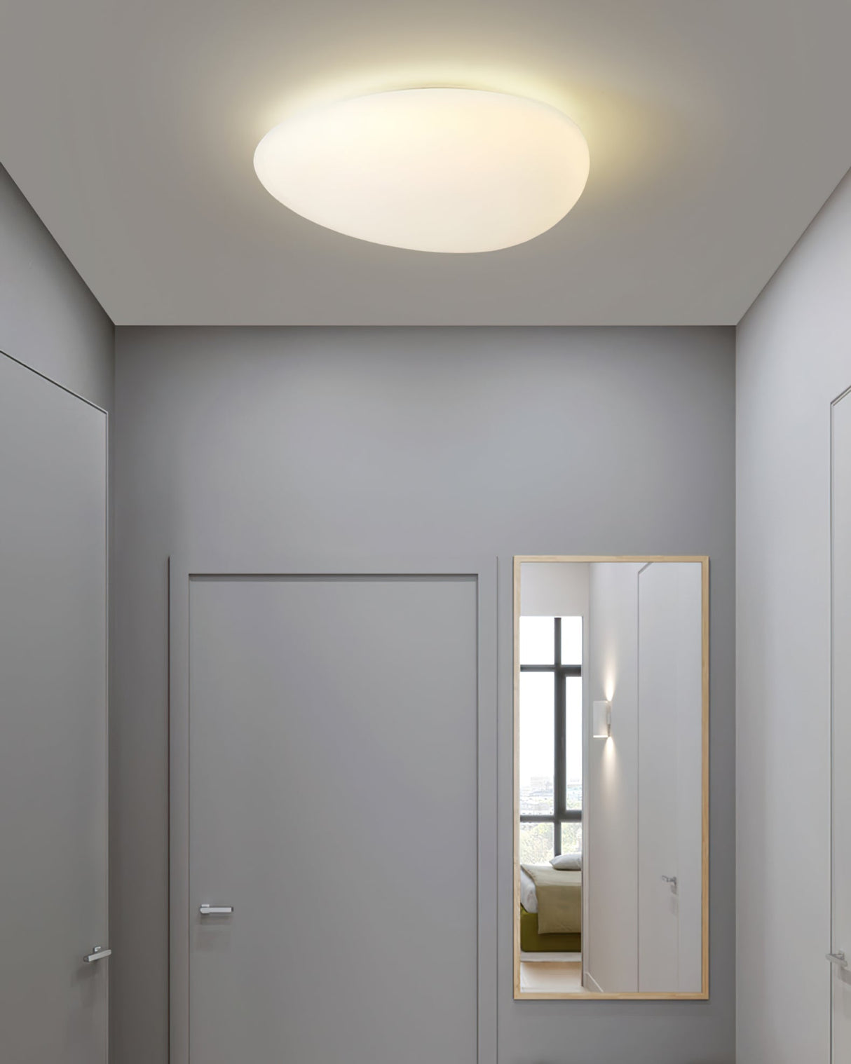 Modern LED Ceiling Light  Minimalist White Oval Design - Product detail 4