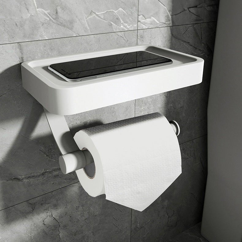 Modern Toilet Paper Holder  Aluminum Wall Mount With Storage Shelf - Product detail 4