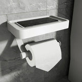 Modern Toilet Paper Holder  Aluminum Wall Mount With Storage Shelf - Product detail 4