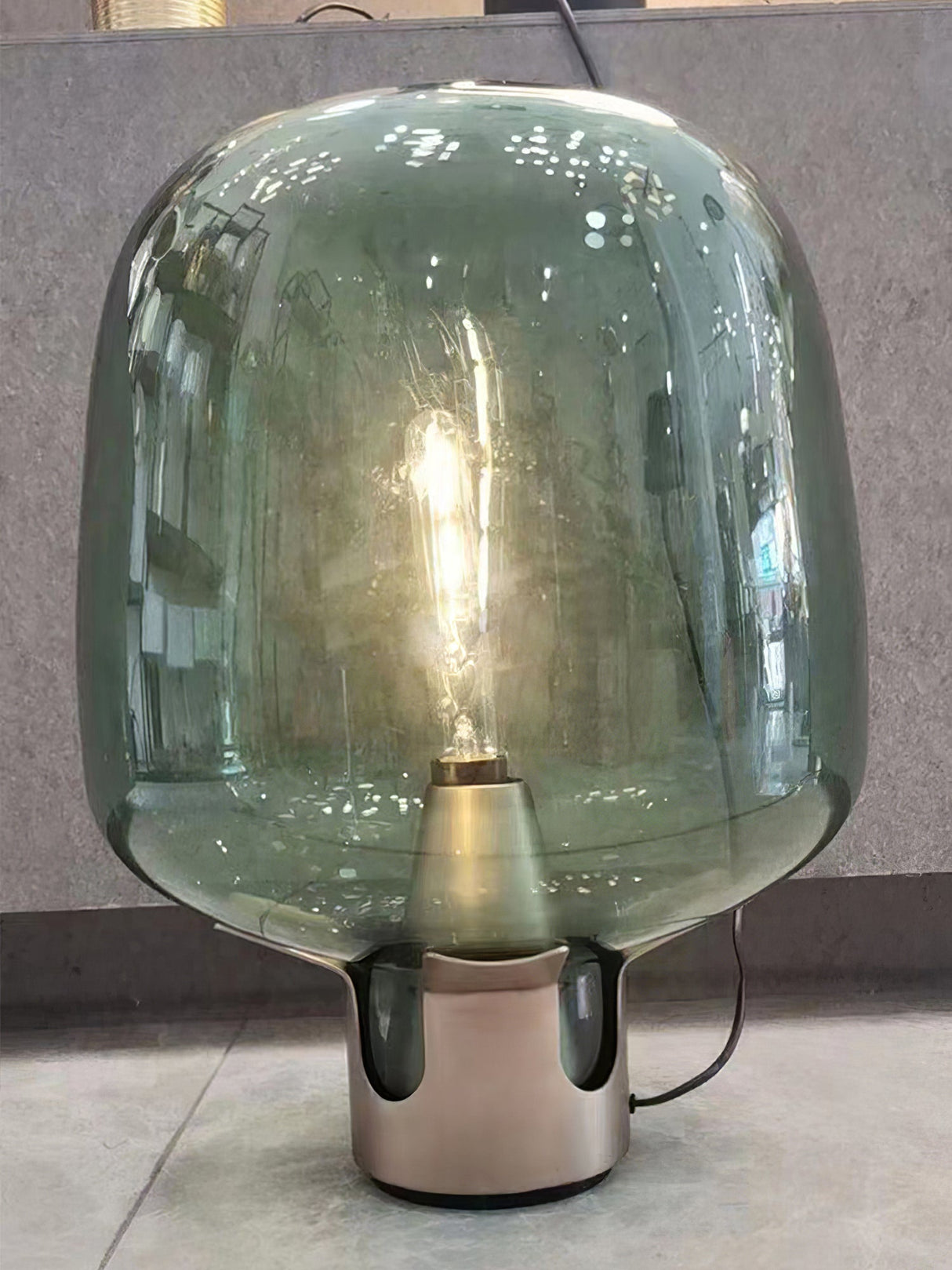 Modern Glass Table Lamp  Smoke Dome LED Design - Product detail 8