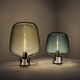Modern Glass Table Lamp  Smoke Dome LED Design - Detailed view