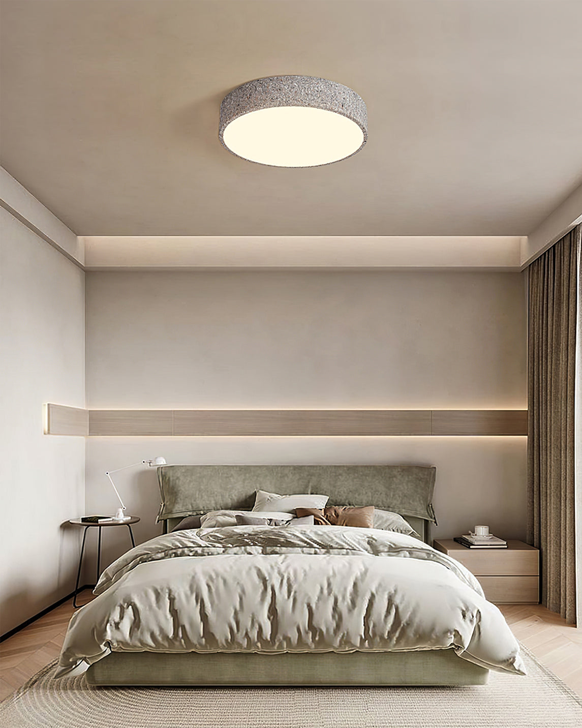 Modern Ceiling Light  Brutalist Gray Round Design - Product detail 10