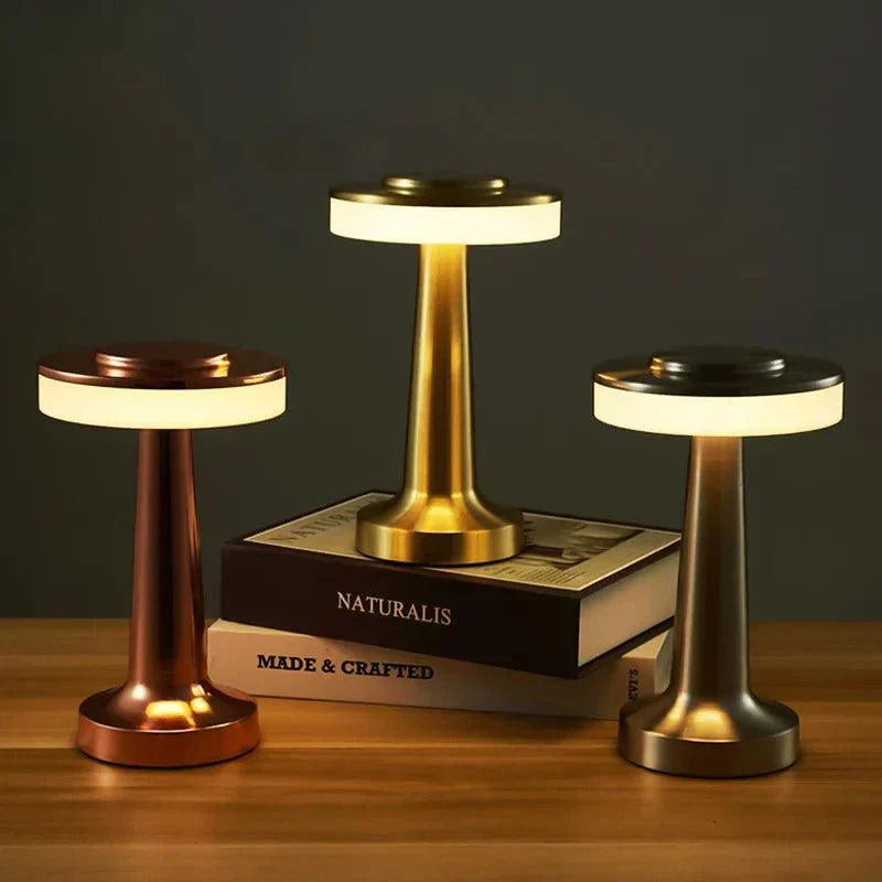 Modern LED Table Lamp  Touch Control Metallic Design - Detailed view