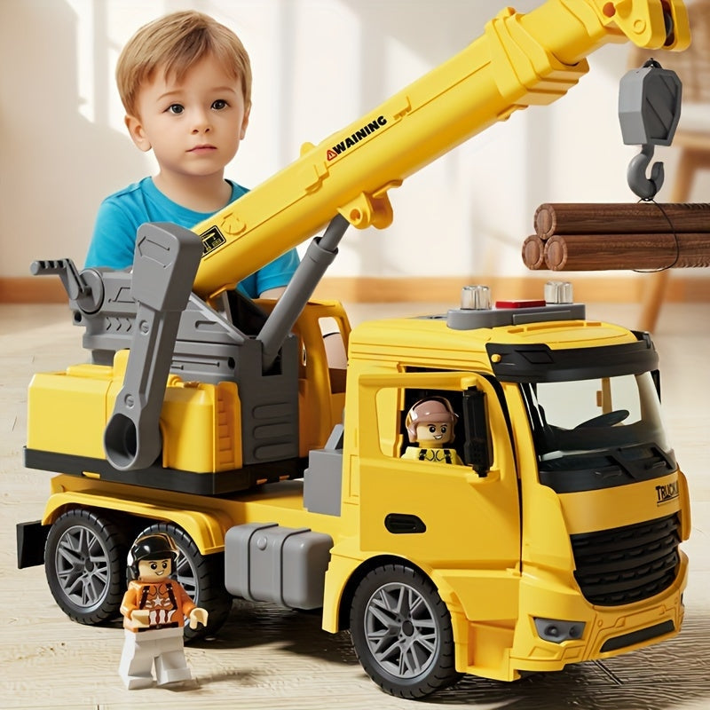 Construction Crane Truck  Interactive Educational Vehicle with Moving Arm - Product showcase