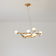 Branch Chandelier  Organic Glass Flower LED Design - Product showcase