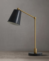 Modern Task Desk Lamp  Brass and Black Metal Design - Product detail 11