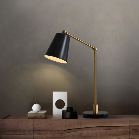 Modern Task Desk Lamp  Brass and Black Metal Design - Product detail 13