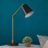 Modern Task Desk Lamp  Brass and Black Metal Design - Product detail 6
