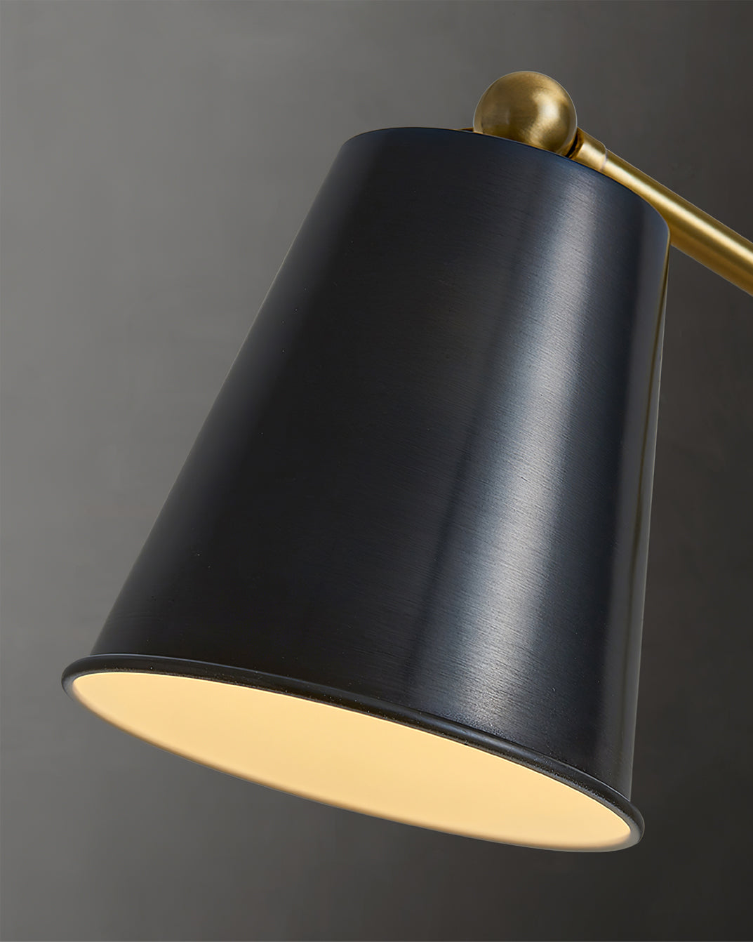 Modern Task Desk Lamp  Brass and Black Metal Design - Product detail 8