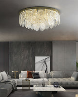 Crystal Ceiling Light  Copper Frame Glass Droplets - Product detail 13