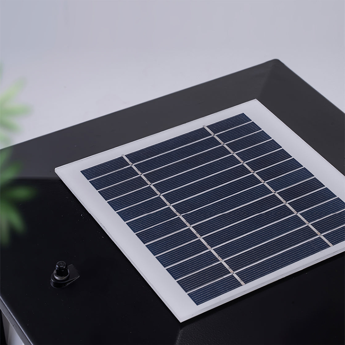 Modern Solar Lantern  Black Metal Garden Light - Product detail 4