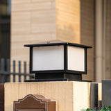 Modern Solar Lantern  Black Metal Garden Light - Product example