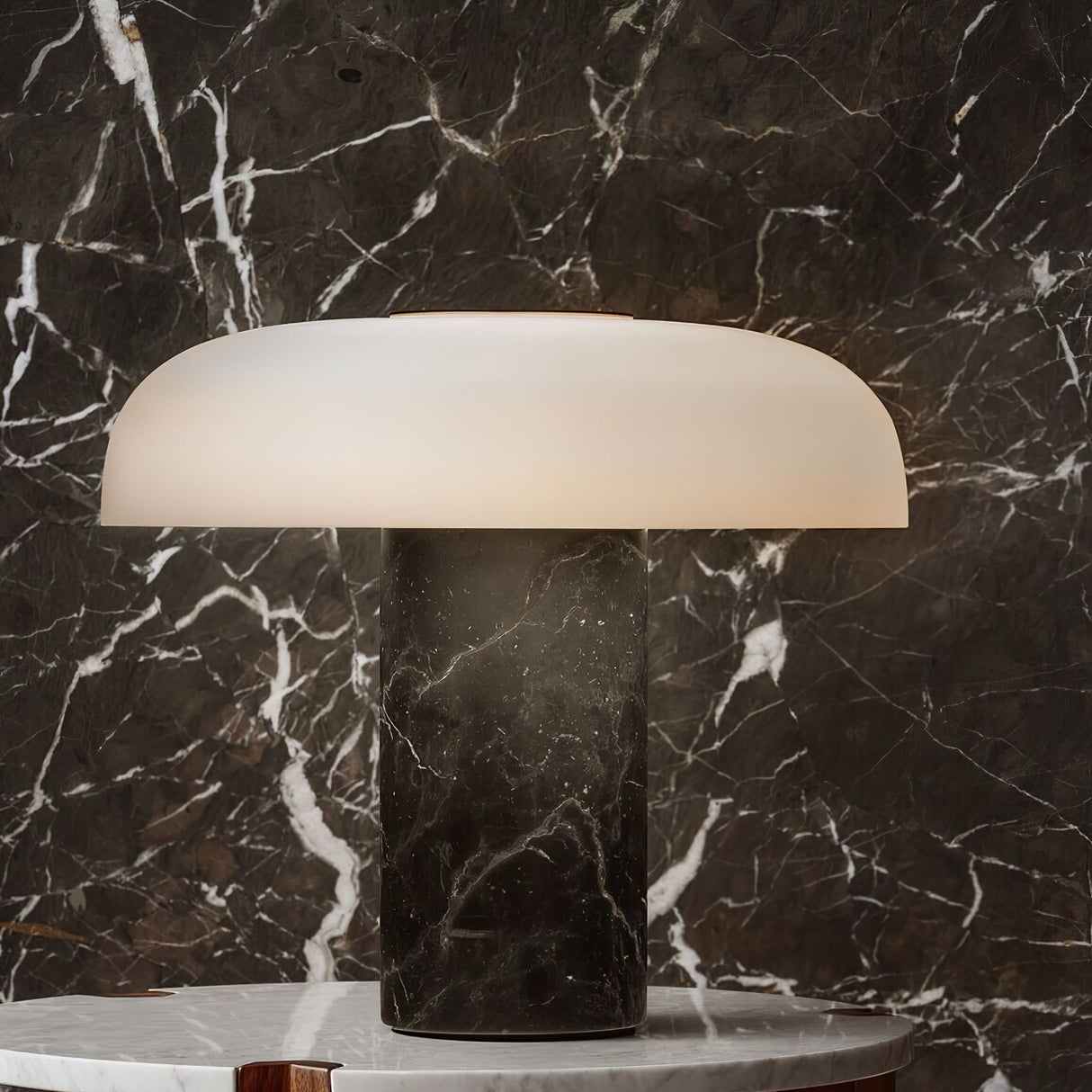 Modern Table Lamp  Black Marble Glass Design - Product detail 17