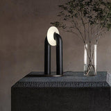 Modern Touch LED Table Lamp  Wood Curved Design - Product example