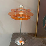 Modern Geometric Table Lamp  Orange Acrylic Disc Design - Product detail 4