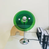 Modern Geometric Table Lamp  Orange Acrylic Disc Design - Product detail 7
