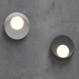 Modern LED Wall Light  Circular Black Metal Sconce - Product example