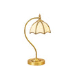 Vintage Table Lamp  Brass Umbrella Glass Shade - Product detail 20