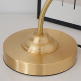 Vintage Table Lamp  Brass Umbrella Glass Shade - Product detail 13