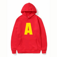 Unisex Letter Hoodie  Bold Yellow A Design - Product showcase