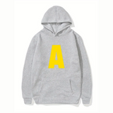 Unisex Letter Hoodie  Bold Yellow A Design - Product example