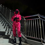 Unisex Halloween Jumpsuit  Hooded Front-Zip Costume with Accessories - Detailed view